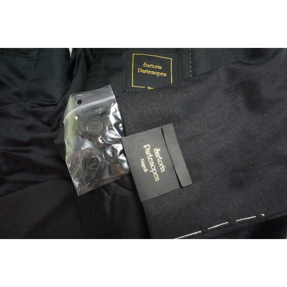 Sartoria Partenopea Dark Gray 100% Wool 2 Pc Suit Jacket Pants 46R BRAND NEW
